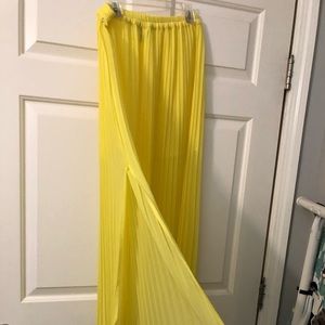 Sheer bright Yellow long skirt Victoria Secret sz4